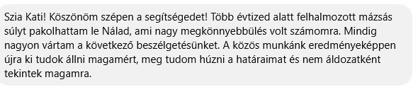 Anikó visszajelzése